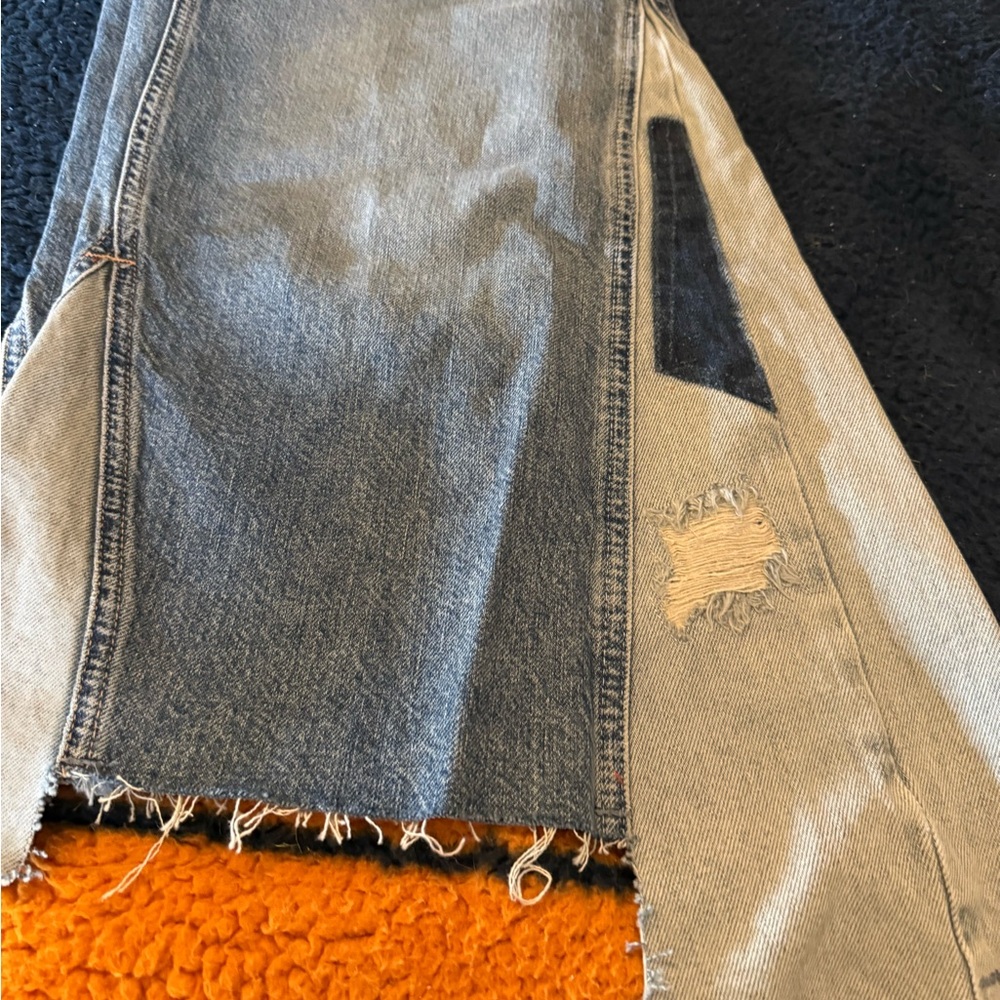 We The Free  Wide Leg ripple cropped Jeans. New with plastic tag. - Picture 3 of 7